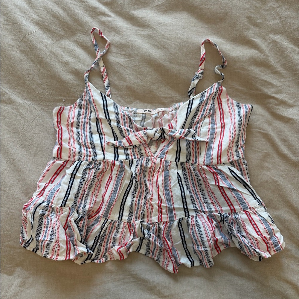 Miami Red and Blue Striped Tank Top